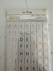 American Crafts Thickers Banners Gold Matte Puffy Stickers 168 PC Scrapbooking