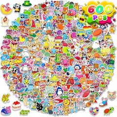 600 Pack Cute Waterproof Vinyl Stickers for Kids – Bulk Set for Water Bottles