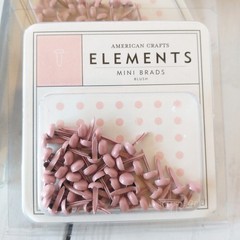 American Crafts Elements Blush Brads Medium Mini Discontinued Craft Supply DIY