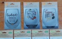 Lot of 11 CRAFTER’S SQUARE Paper Crafts Rub-On and Magic-On GLASS 27 Stickers