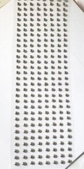 CraftbuddyUS 144 pcs x 8 mm Self Adhesive Round Gems, Color – SILVER