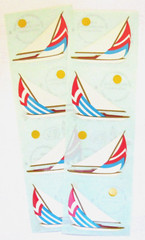 Mrs Grossman Vintage Two 2×6 inch ‘Sailboats’ Sticker Sheets (Retired)