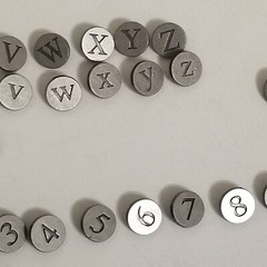 Making Memories Round Metal Letter Number Eyelets Upper Lower Case FULL SET -A