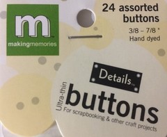 LIME GREEN CIRCLE ULTRA-THIN BUTTONS(24pc)Making Memories •Mini•Small•Holiday•🎄