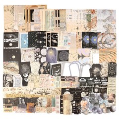 Draupnir 200pcs Vintage Junk Journal Supplies,Scrapbook 200pcs, Celestial