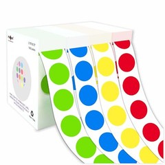 4 Rolls 4000PCS 3/4″ Round Circle Color-Code Dot Stickers,4 Color Style Color…