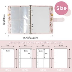Reusable Sticker Book Collecting,A5 Binder Album Storage Organizer with Blank…