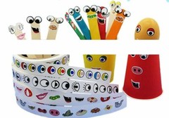 Nose Eyes Sticker 1 Roll(1000Pcs) Paper Roll Craft Eye Noses Mouth Stickers Toy
