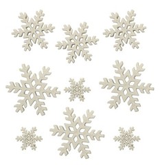Buttons Galore 50+ Assorted SNOW Snowflakes Theme Buttons for Sewing & Crafts