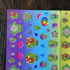 Lisa Frank Frog Complete Sticker Sheet S394 Rare Collectibles