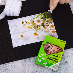 600 Pieces Clear Self-Adhesive Picture Mounting Corner Stickers Transparent Acid