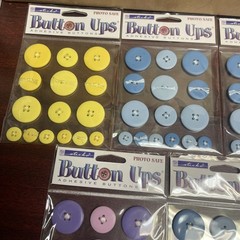Sticko Button Ups Adhesive Buttons 5 packages different colors