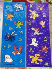 Vintage 1999 Lot Sandylion Stickers Digimon Digital Monsters 2 sheets 4 strips