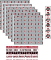Ohio State University Buckeyes Scrapbook Kit: Gray paper & stickers NCAA