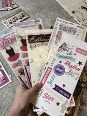 Dance/Cheerleading Scrapbook Lot, Stickers, Transfers, Jolee’s