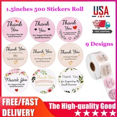 1.5″ Inch Thank You Stickers Thank You for Supporting My Small Business 9 Styles
