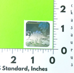 Vintage Holographic Stegosaurus Dinosaur 3D Sticker