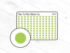1050-6~~Green Tiny Dots Planner Stickers.