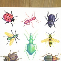 Vintage 1992 Hallmark Expressions Bugs Lady Bugs Beetles Ants Sticker Sheet Y2K