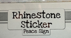Rhinestone Peace Sign Sticker Scrapbook Arts Crafts Kids 35 Stones Pink Blue New