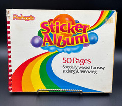 Vintage Sticker Album by Pineapple 50 Waxed Pages Ghostbusters Scrooge McDuck