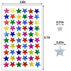 3000 Count Foil Star Stickers for Kids Reward 60 Sheets Small Self-Adhesive Shin