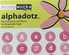 PINK ALPHABET CIRCLES(70pc)ScrapWorks Alphadotz•Letters•Upper/Lower Case•Numbers