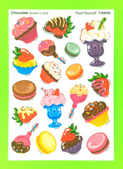 Chocolate Scented Scratch & Sniff Sweet Treats Sticker Sheet Retired