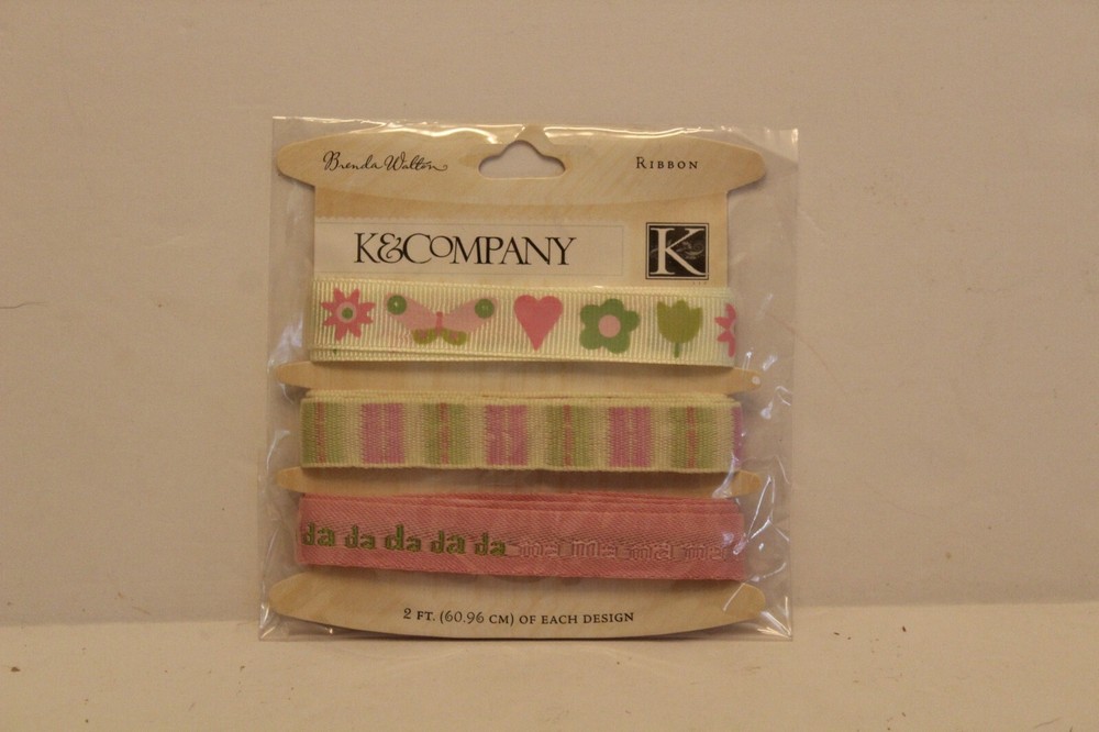K & Company Brenda Walton Scrapbooking Ribbon da da da Spring Pastels