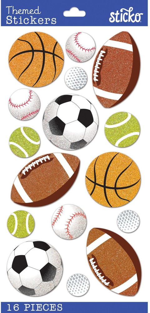 Sports Balls Ball Football Baseball Basketball Soccer Tennis Golf Sticko Sticker