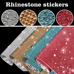 Diamond Crystal Bling Rhinestone Sticker Sheet Diamante Self Adhesive Decal DIY