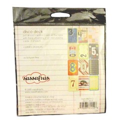 Sassafras Paper Whimsies Disco Deck 24pc Mini Playing Cards Scrapbook Die Cuts