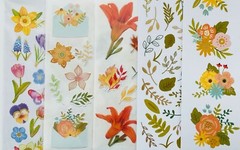 199+ Stickers themed Birds Spring meadow plants insects sunshine rainbow bloom