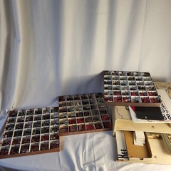 3 Trays of Red Die-Cut Letters and Numbers & Case For Sign Making