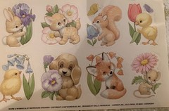 Vintage Ruth Morehead Current Cute Animal Sticker Sheets-lot of 2