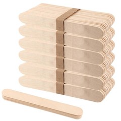 PINGEUI 200 Pcs 8 × 1 Inch Jumbo Craft Sticks, Wooden Large Tongue Depresso