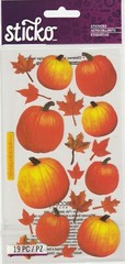Sticko Classic Photo stickers AUTUMN PUMPKINS Fall theme 54987 FAST FREE ship!