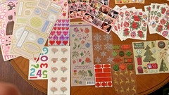 Huge Lot of Stickers over 57 full sheets, Unused, Mix of vintage and recent