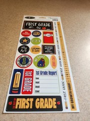 Reminisce~Back 2 School-1st Grade~Diecut Stickers