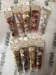 New Vintage CHATTERBOX BUTTONS BY JUNKITZ approx 45 pieces each