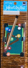 RARE Jolees Mini Billiards Pool Table Sticks Balls Sport Scrapbook Stickers 3D