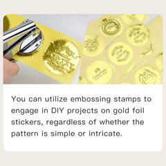 2 Inch round Gold Foil Stickers for Embossing 200 Pcs, Blank Self