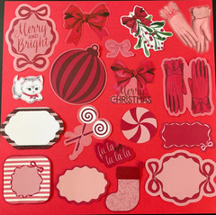 RECOLLECTIONS HOLLY JOLLY DIE CUT SHAPES EPHEMERA 40 PC CHRISTMAS 2025 ~ NEW