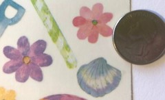 BEACH Vellum Stickers(13pc) Sandylion•Summer•Ocean•Ball •Umbrella•Shells•Sand