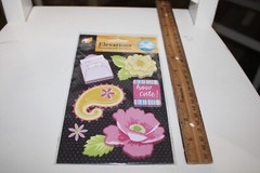 American Traditional Designs Tres Chic Elevations Dimensional Stickers Flowers