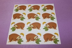 Mrs. Grossman’s Uncut Sheet of RARE 2018 Cheerful Sloths Animal Stickers!