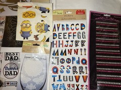 Crafter’s Square Scrapbooking Lot: Alphabet Stickers, Gems, Stencils/Templates