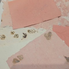 Lot Of Handmade Pressed Paper Art Junk Journaling Scrapbooking Cardstock Pages