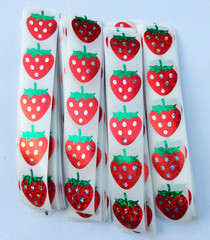 30 Red Strawberry Foil Stickers/Scrapbooking/Planners/Crafts/Journals/0.75″ x 1″