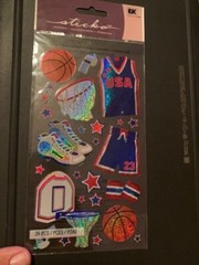 Basketball asst stickers 26 piece sticko
